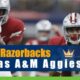 Arkansas Razorbacks at Texas A&M Aggies College Football betting odds and picks