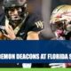 Wake Forest Demon Deacons vs. Florida State Seminoles Betting Information